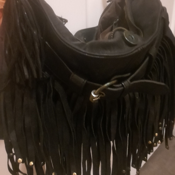 GENUINE LEATHER FRINGE BAG - Picture 3 of 6